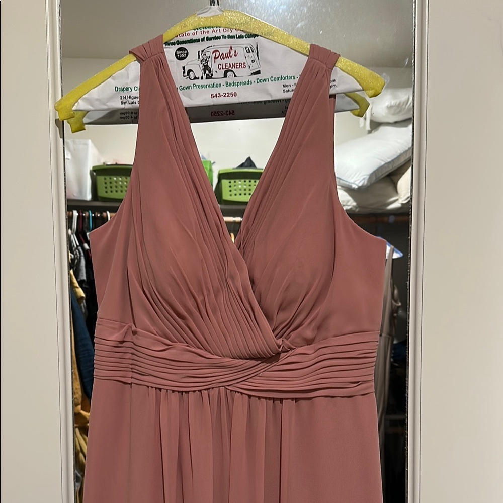 Elegant Mauve Bridesmaids Sleeveless Dress